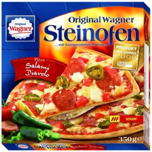 Die Verbraucher lieben es scharf / Produkt des Jahres 2009 - Wagner Steinofen-Pizza Salami Diavolo Bild: Die Verbraucher lieben es scharf / Produkt des Jahres 2009 - Wagner Steinofen-Pizza Salami Diavolo