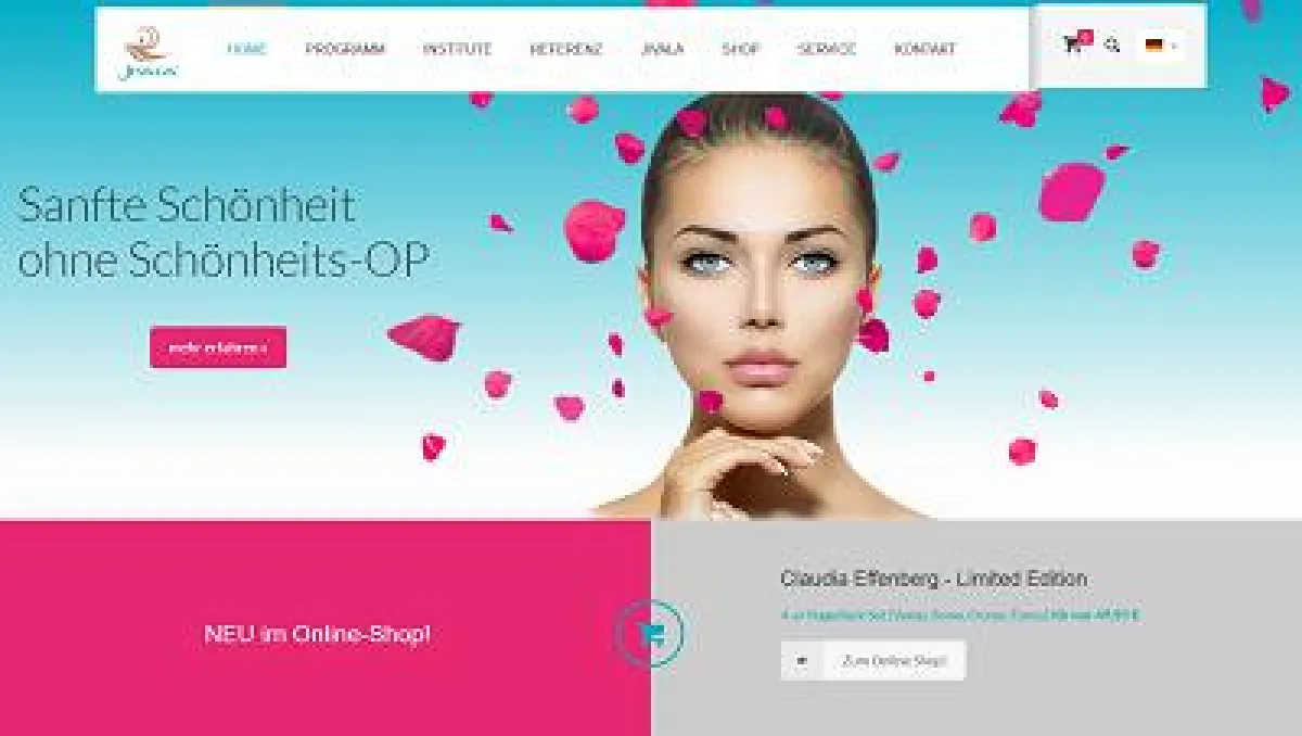 Jivala Webseite & Online Shop