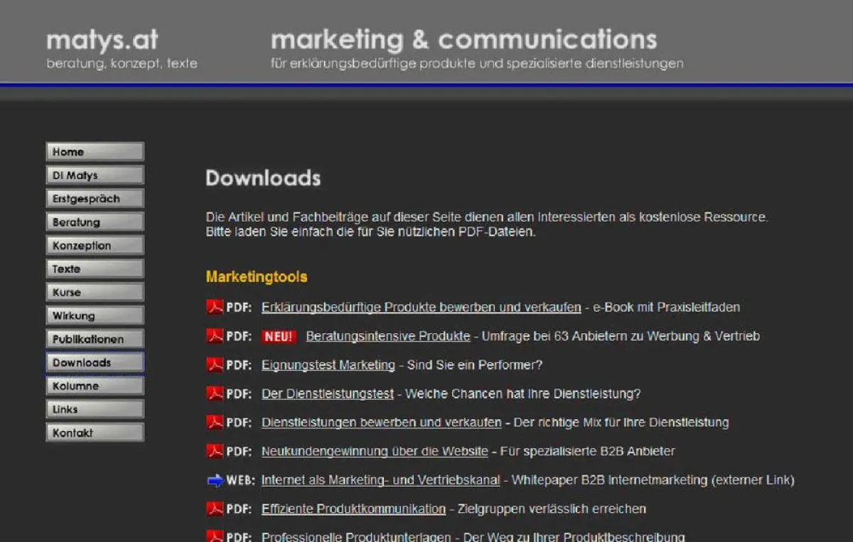 Informationsportal für die Vermarktung von erklärungsbedürftigen Produkten und Dienstleistungen