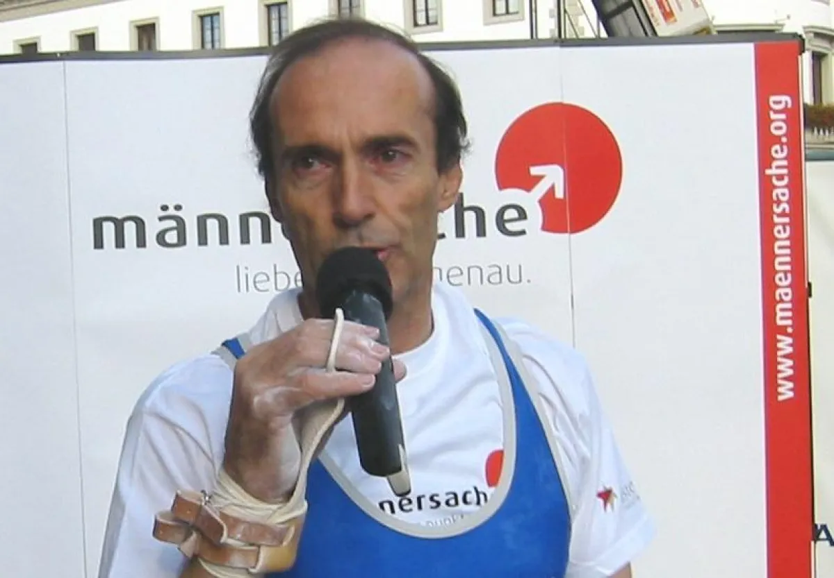 Eberhard Gienger während seiner Show