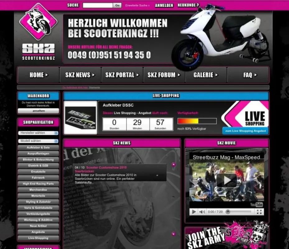 Online-Shop für Tuning- und Ersatzteile von Motorrollern ScooterKingZ setzt auf pixi*