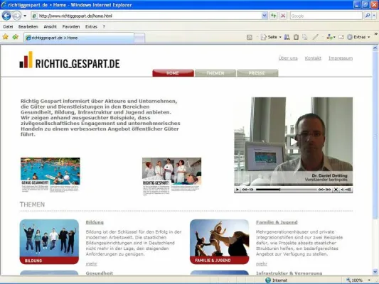 Bild: richtiggespart.de – Online-Kampagne für mehr privates und bürgerschaftliches Engagement