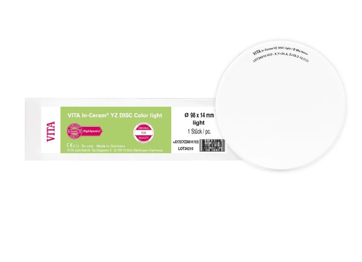 Abb. 1: VITA In-Ceram YZ DISC Color