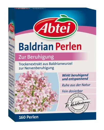 Abtei Baldrian Perlen einzige Neuregistrierung eines traditionell-pflanzlichen Arzneimittels in 2008 Bild: Abtei Baldrian Perlen einzige Neuregistrierung eines traditionell-pflanzlichen Arzneimittels in 2008