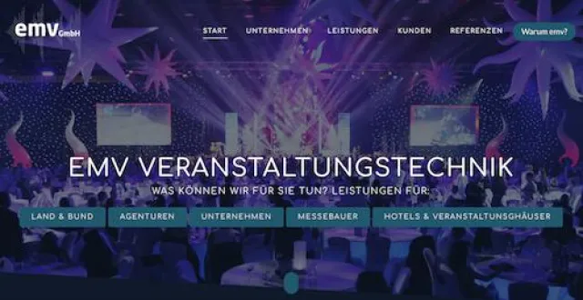 Bild: Emv erstrahlt in neuem Webauftritt-Glanz – alles für Ihr Event!