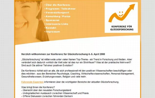 Deutsche Experten-Konferenz für Glücksforschung 2008 Bild: Deutsche Experten-Konferenz für Glücksforschung 2008