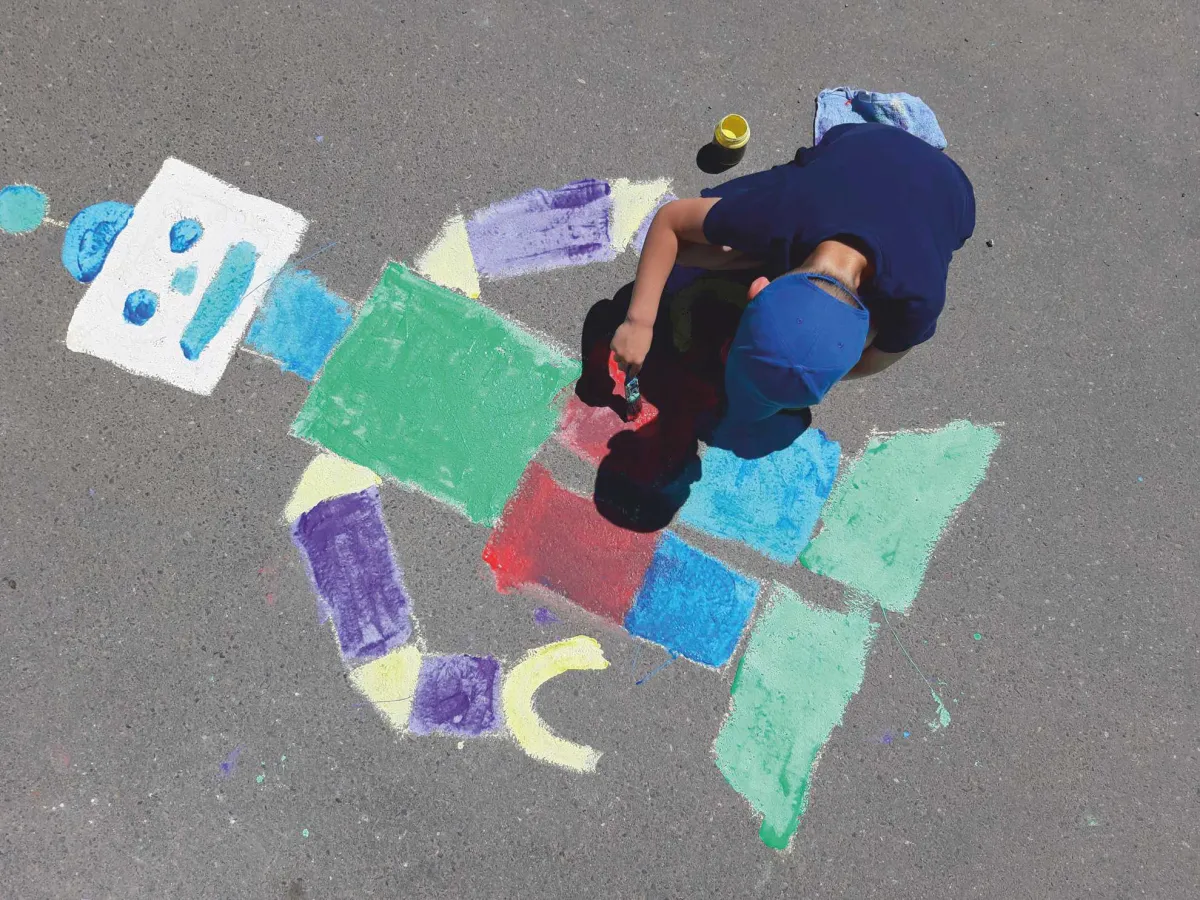 Die Farbe für coole Street-Art-Kids.