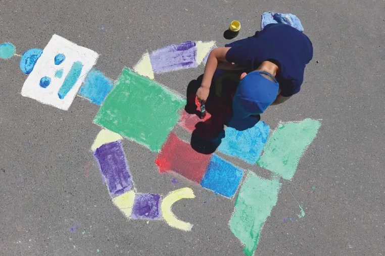 Sommer, Sonne und Straßenmalfarbe! Bild: Sommer, Sonne und Straßenmalfarbe!