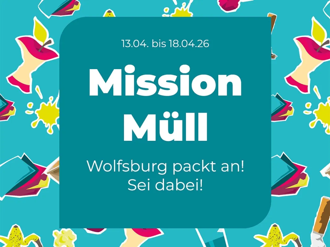 Plakat zur Stadtputzwoche 2026 (© WMG Wolfsburg)