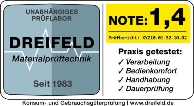 Bild: Gebrauchstauglichkeitsprüfung bei der DREIFELD Materialprüftechnik GmbH
