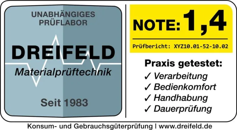 Bild: Gebrauchstauglichkeitsprüfung bei der DREIFELD Materialprüftechnik GmbH