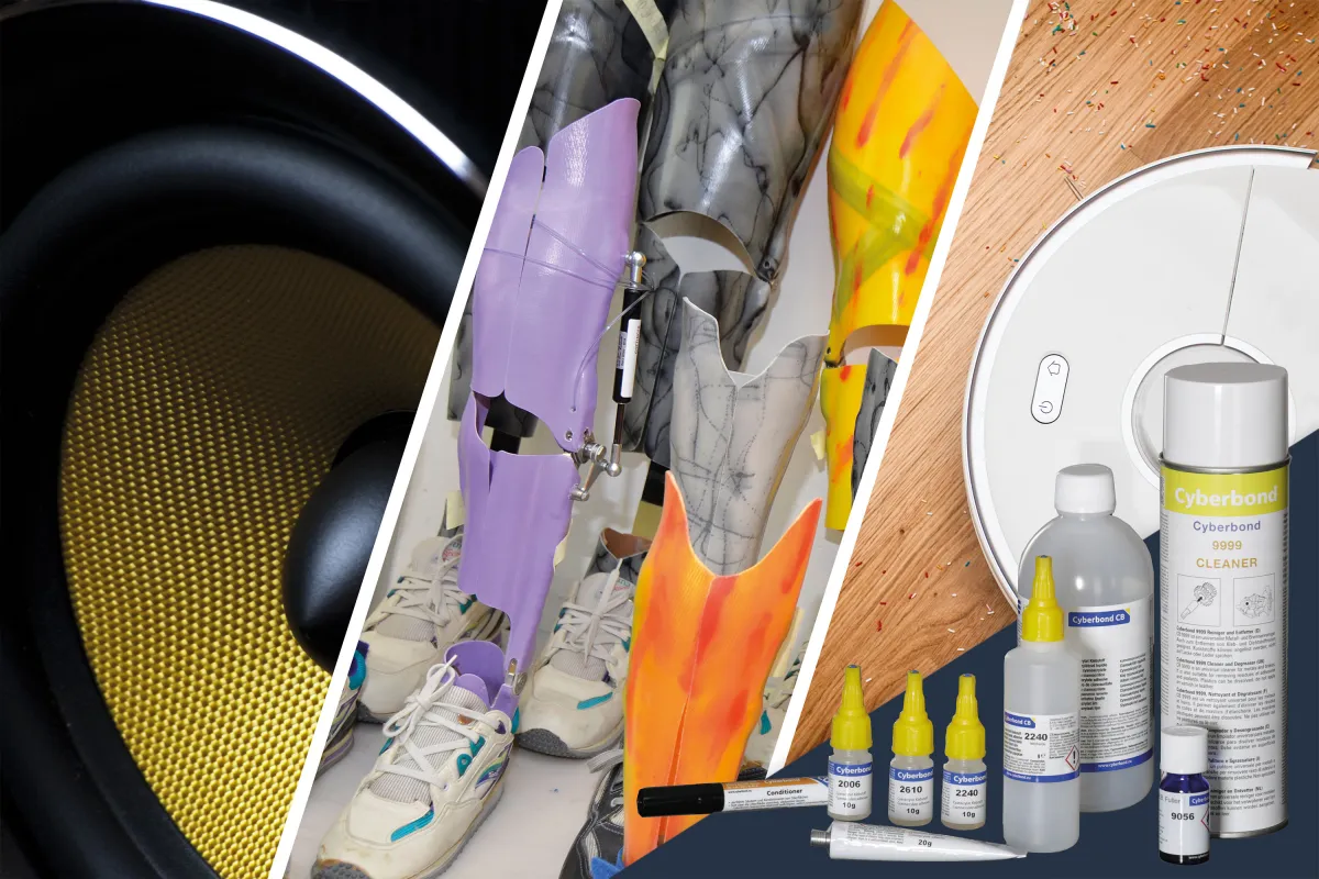 Universal-Genies: Cyberbond-Sofortklebstoffe kommen in den verschiedensten Bereichen zum Einsatz. (© RUDERER Klebetechnik GmbH)