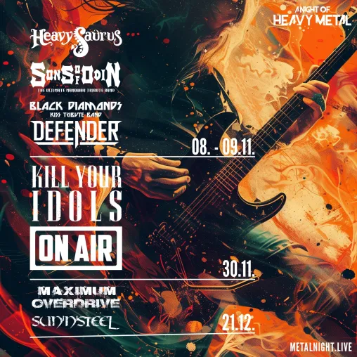 Bild: Heavysaurus, Sons of Odin, Black Diamonds, Defender, Kill Your Idols und mehr rocken Leibertingen