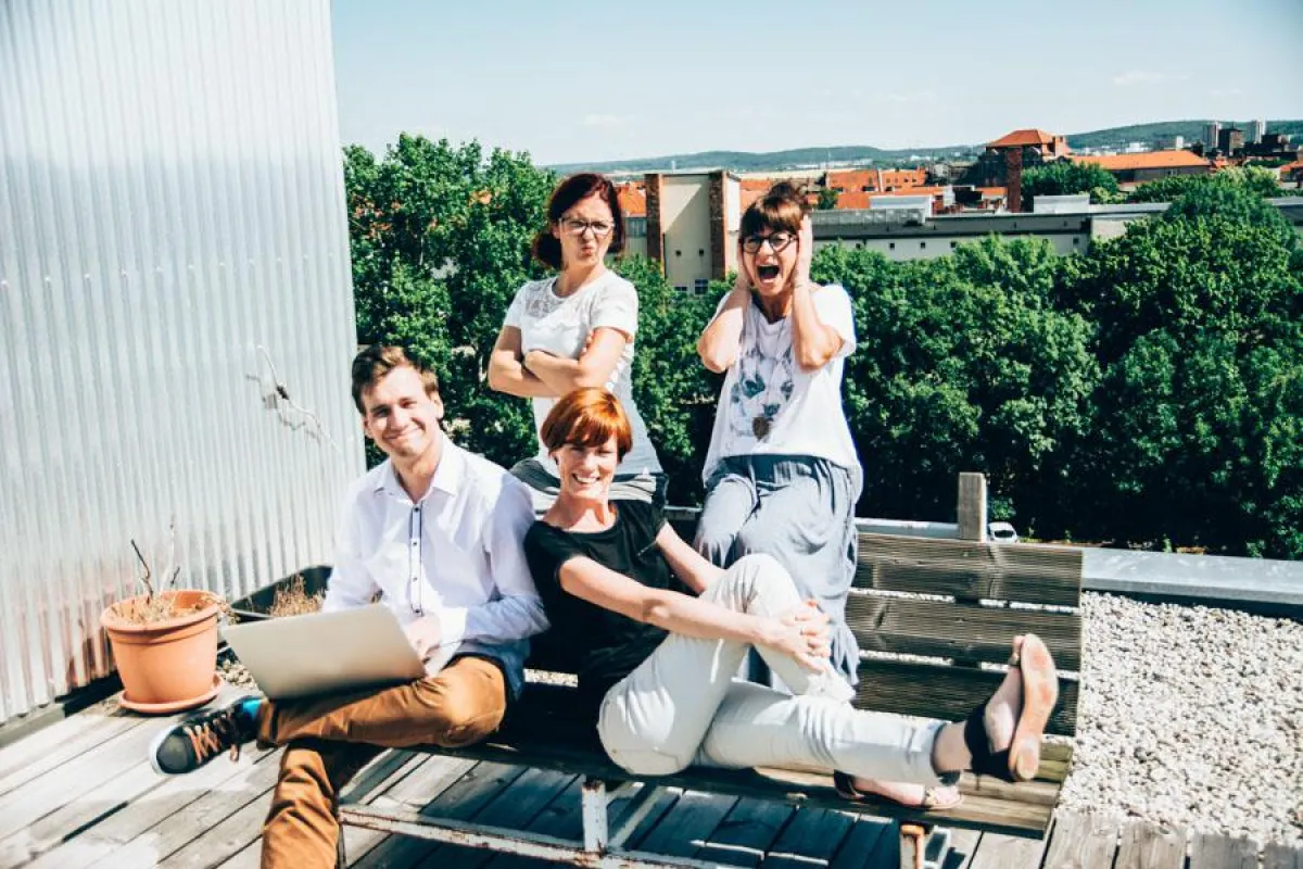 Team modiami (Kristof Friess, Stefanie Schulz, Annika Werner, Stefanie Voss; v.l.n.r.)