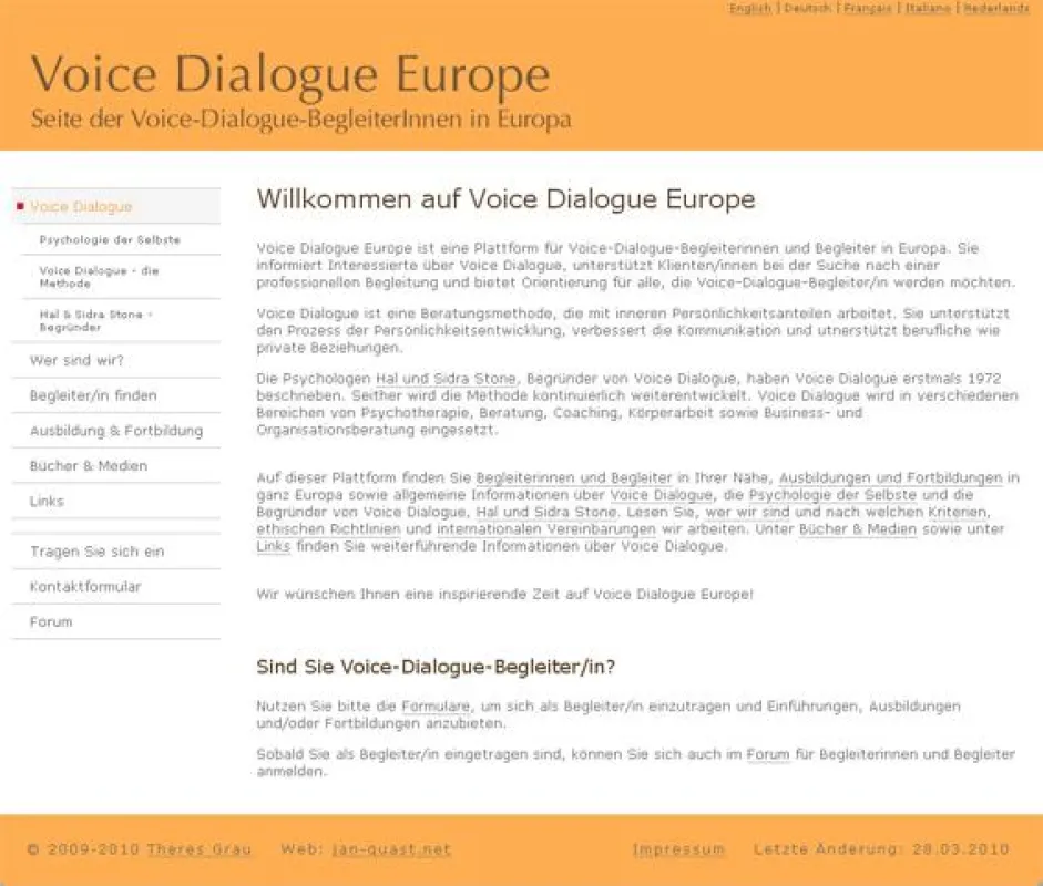 Voice Dialogue Europe: Europäische Plattform für Voice Dialogue