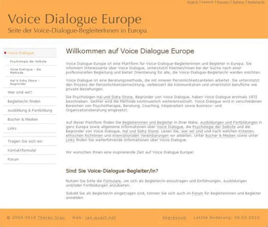 Voice Dialogue Europe: Europäische Plattform für Voice Dialogue