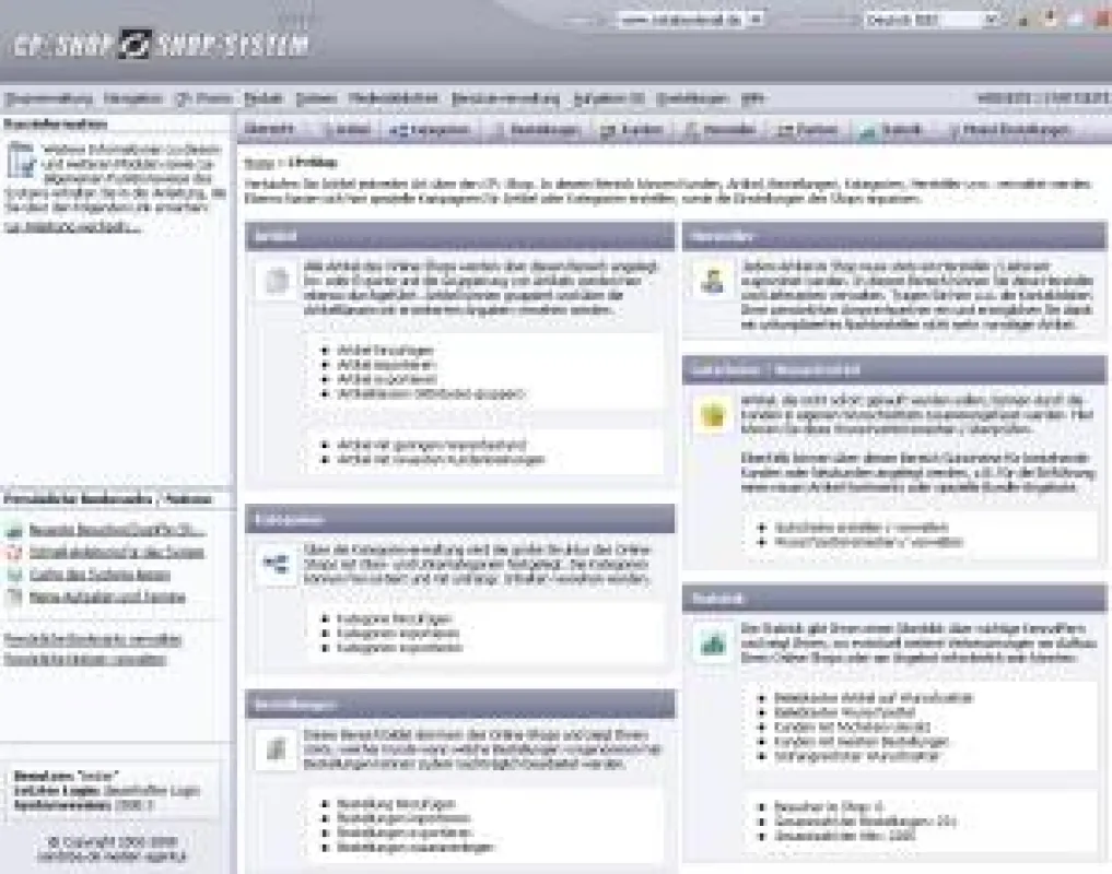 Online-Shops erstellen mit Shop-Software CP::Shop