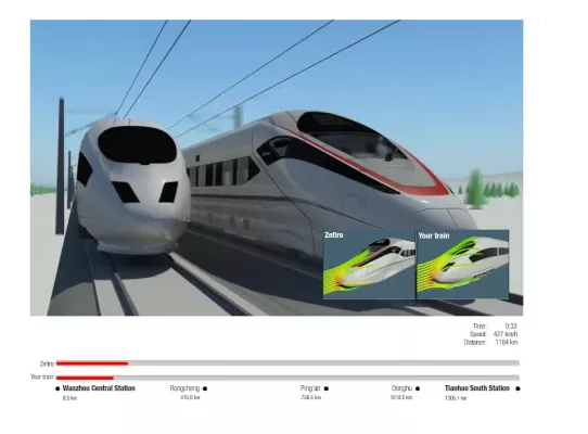 Bild: Virtuelle „Zefiro“ - Präsentation von Visenso jetzt auch auf Bombardier Website verfügbar