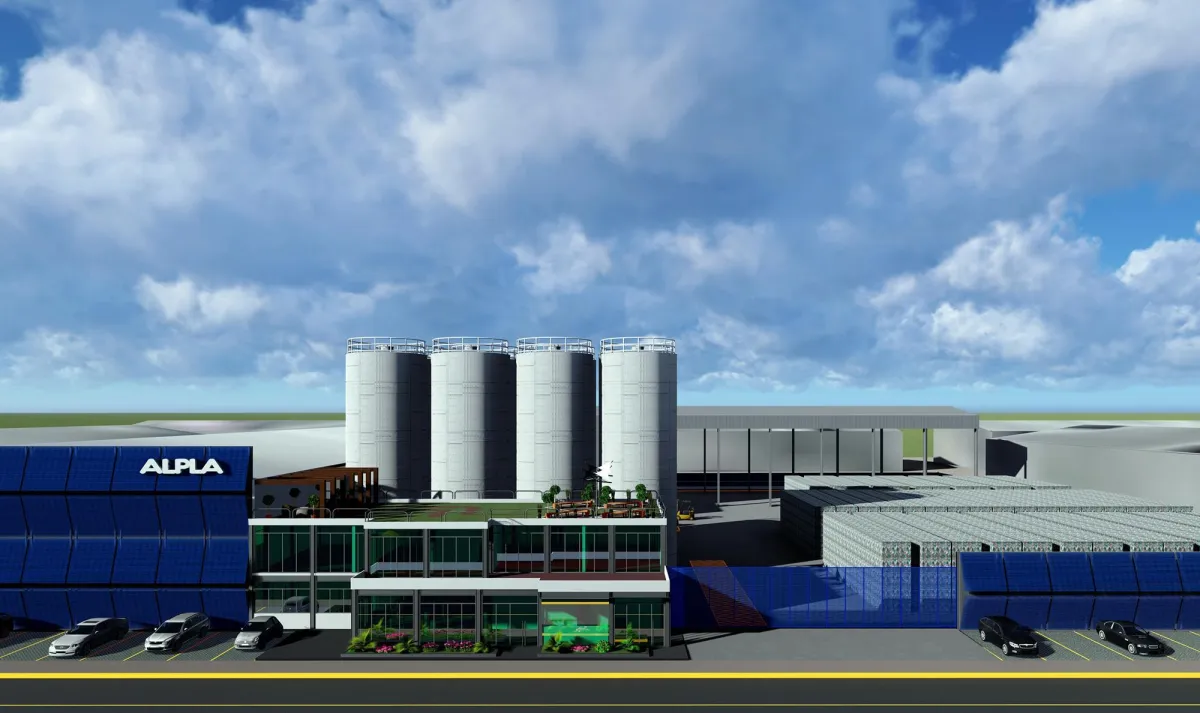 Rendering des geplanten HDPE-Recyclingwerks in Toluca, Mexiko.