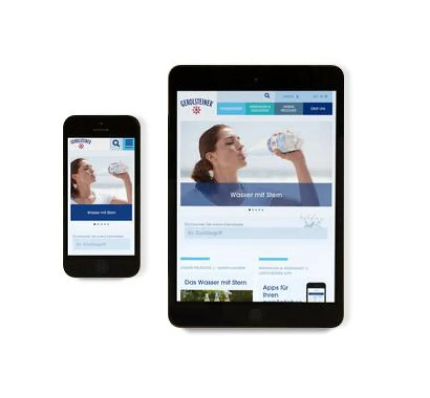 Startseite des Informations-Portals www.gerolsteiner.de