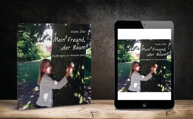 Bild: Ungewöhnliche Freundschaft  eines Mädchens mit einem Baum