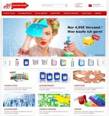 Bild: Assindia-Direkt.de bietet Reinigungsmittel Blitzversand