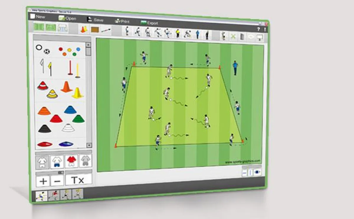 Mit easy Sports-Software schafft man es selbst als zeichnerisch vollkommen unbegabter Laie, Profi-Grafiken zu erstellen