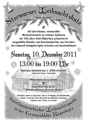 Bild: Kunsthandwerkermarkt in Grönwohld am 10.12.2011