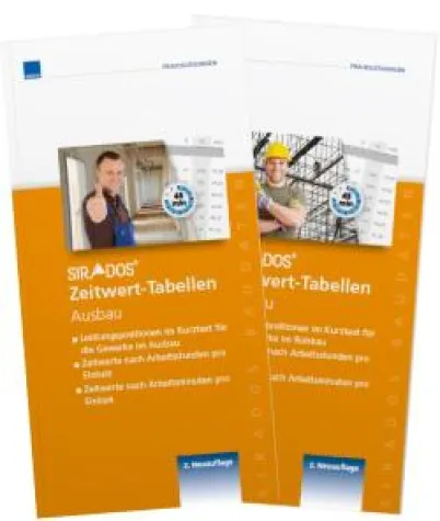 Bild: sirAdos Arbeitszeit-Tabellen für Rohbau und Ausbau