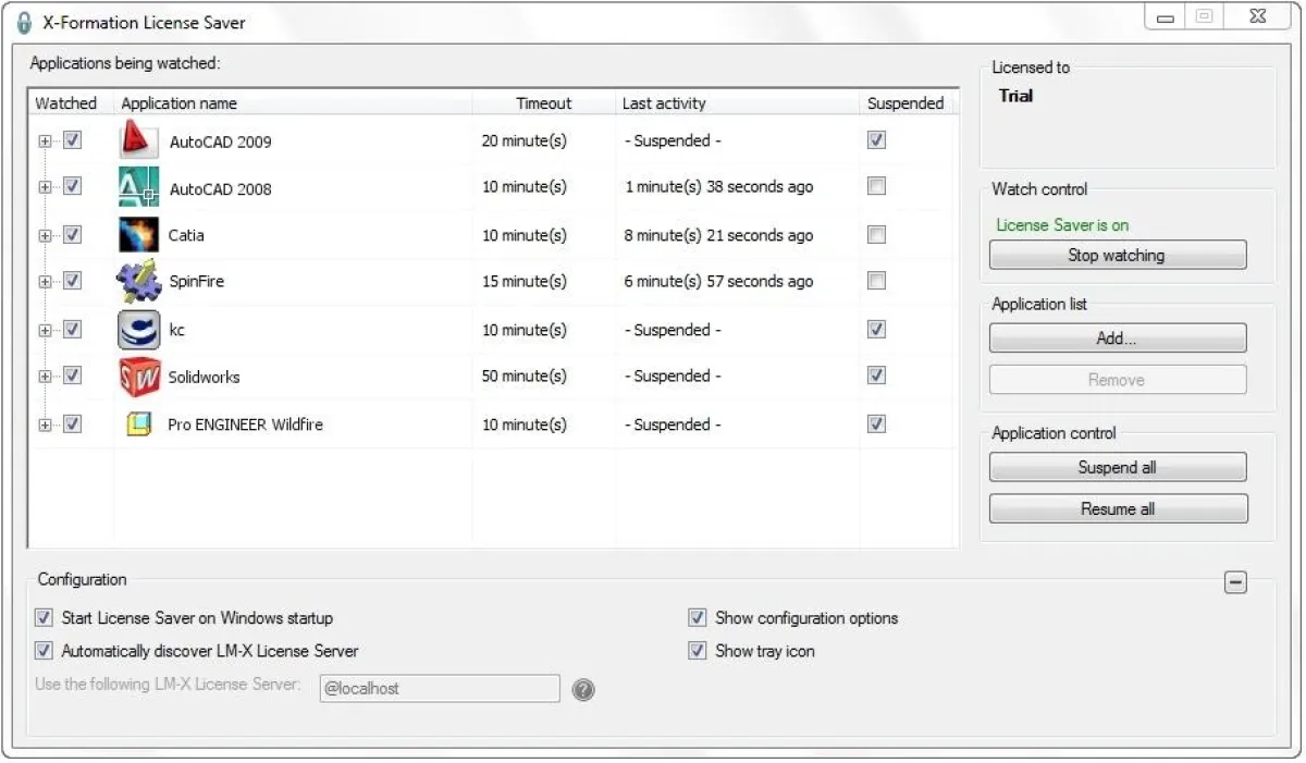 Lizenzüberwachung mit License Saver