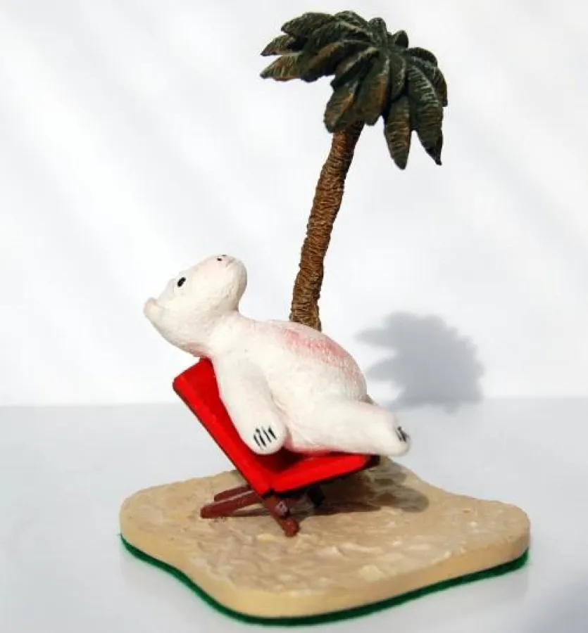 Eisbär unter Palme von SP-Miniaturen