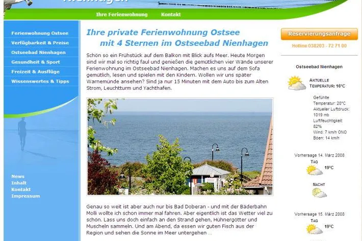 Bild: Übers Internet an die Ostsee mit ostseeblick-nienhagen.de