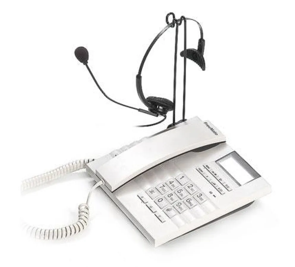 Der Integrator: Als echtes Komfort-Headset-Telefon verbindet das DA-206 von DASAN ELECTRON mit dem Headset, ohne dass der Hörer abgenommen werden muss.