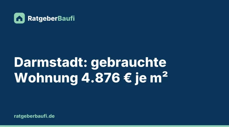 Bild: Was kostet eine Eigentumswohnung in Darmstadt? Gebraucht im Mittel 4.876 Euro je m²