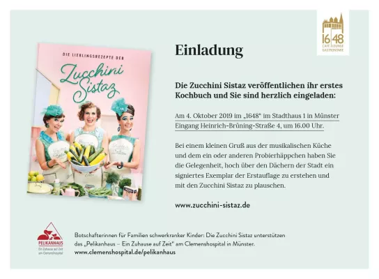 Bild: Zucchini Sistaz präsentieren ihr Kochbuch über den Wolken im "1648" in Münster