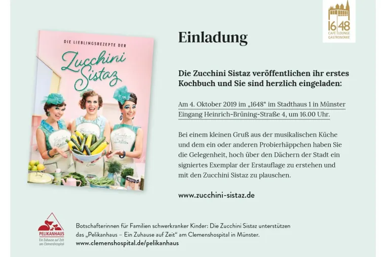 Zucchini Sistaz präsentieren ihr Kochbuch über den Wolken im "1648" in Münster Bild: Zucchini Sistaz präsentieren ihr Kochbuch über den Wolken im "1648" in Münster