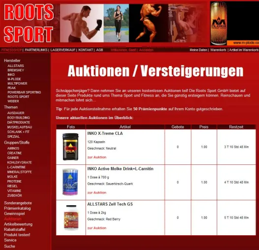 Sportnahrung noch günstiger über Auktion kaufen Bild: Sportnahrung noch günstiger über Auktion kaufen