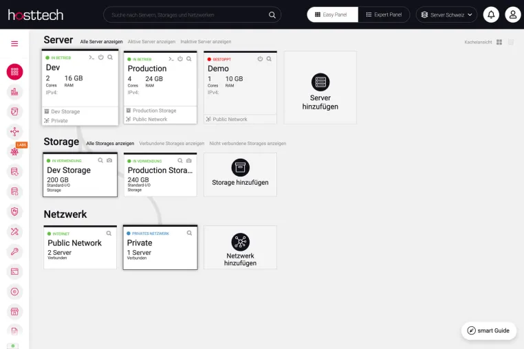 hosttech.cloud: Selbstbedienungs-Cloud für jedes Bedürfnis Bild: hosttech.cloud: Selbstbedienungs-Cloud für jedes Bedürfnis