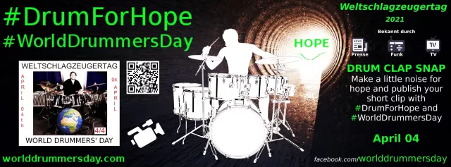 Bild: Weltschlagzeugertag am 04.04.2021 - #DrumForHope