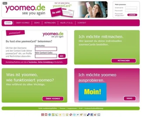 Bild: yoomeo.de - das neue Singleportal mit der Flirtkarte