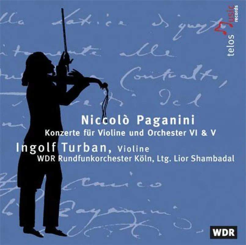 Cover Paganini Violinkonzerte Nr. 6 und 5, Telos Records - 048