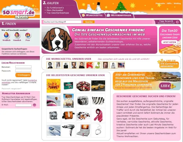 Bild: SoSmart.de: Neues Online-Geschenkeportal gelauncht