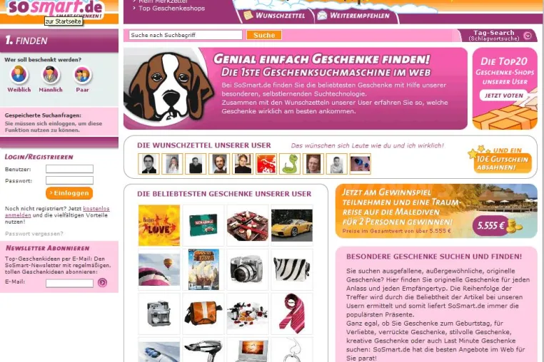 Bild: SoSmart.de: Neues Online-Geschenkeportal gelauncht