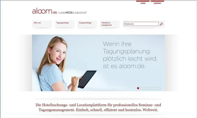Bild: Online Teilnehmermanagement zum Festpreis – aloomtms.de.