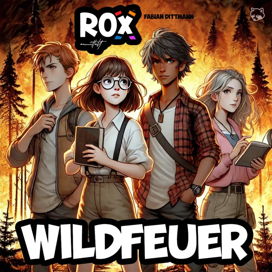ROX ermittelt – Wildfeuer / Fall Nr. 1 der neuen Buchreihe von Fabian Dittmann (© Lacoon Verlag)