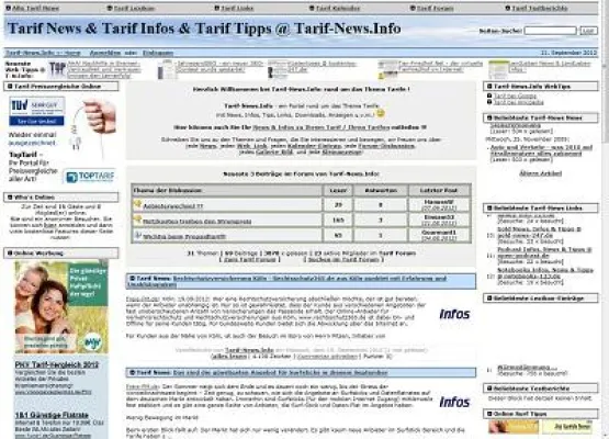 Bild: Relaunch vom Tarif Portal Tarif-News.Info erfolgreich