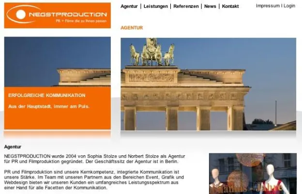 Bild: Neues Online-Gesicht für NEGSTPRODUCTION