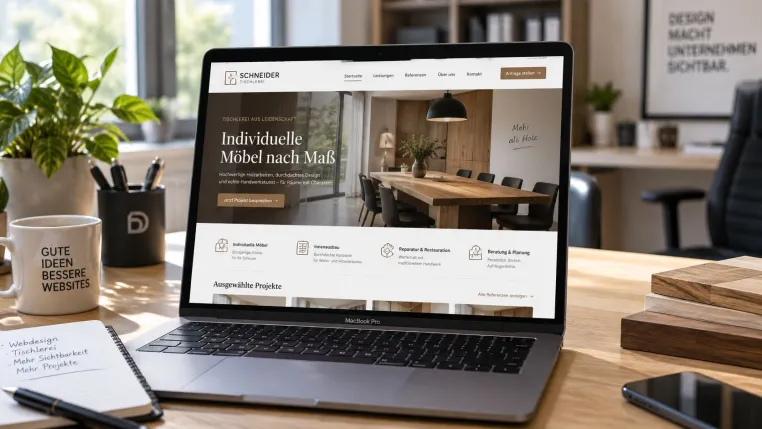 Bild: Dunkel Design erweitert Webdesign-Angebot für Schreiner und Tischler