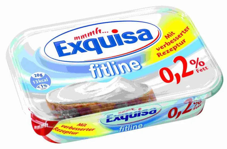 Bild: Jetzt noch frischer im Geschmack: Exquisa Frischkäse „fitline 0,2 % Fett“ mit verbesserter Rezeptur