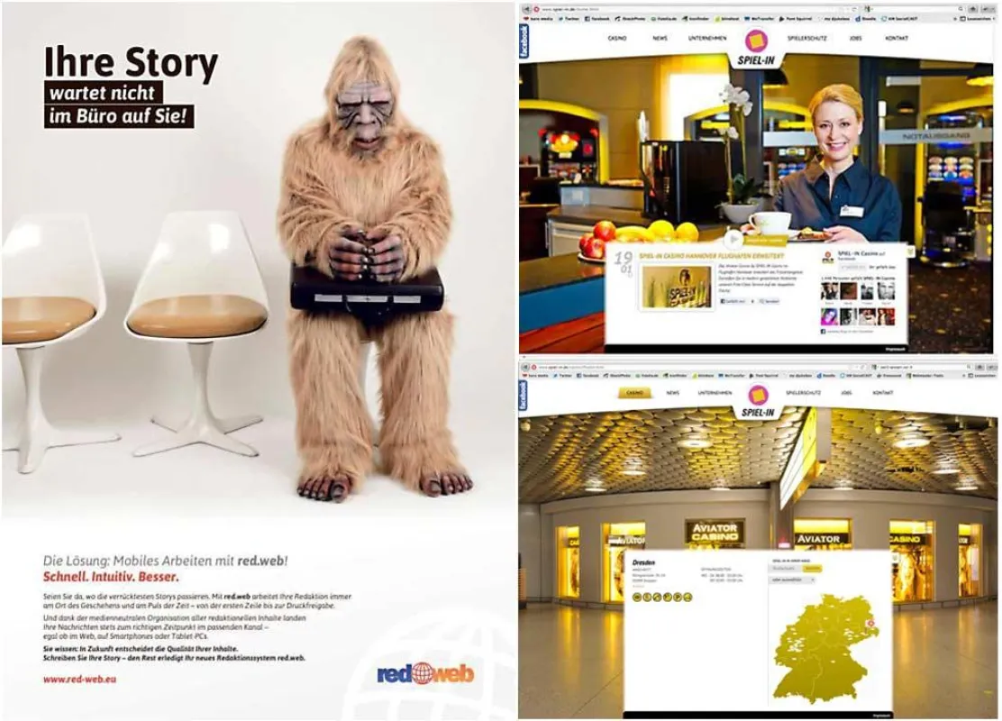 Website: Redaktionssystem red.web und SPIEL-IN CASINO